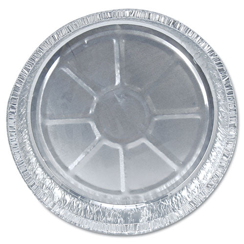 Round Aluminum Container With Lid, 48 Oz, 9" Diameter, Silver, 500/carton