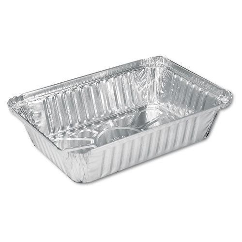 Aluminum Oblong Pan, 2.25 Lb, 5.94 X 8.44 X 1.81, Silver, 500/carton