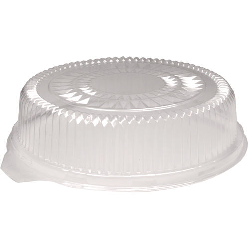 Plastic Dome Lids, Embossed, Fits 4012/4013, 12" Diameter, Clear, 25/carton