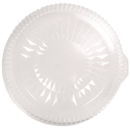 Plastic Dome Lids, Embossed, Fits 4012/4013, 12" Diameter, Clear, 25/carton