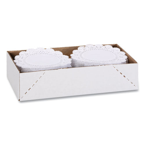 Cambridge Lace Doilies, Round, 6", White, 1,000/carton