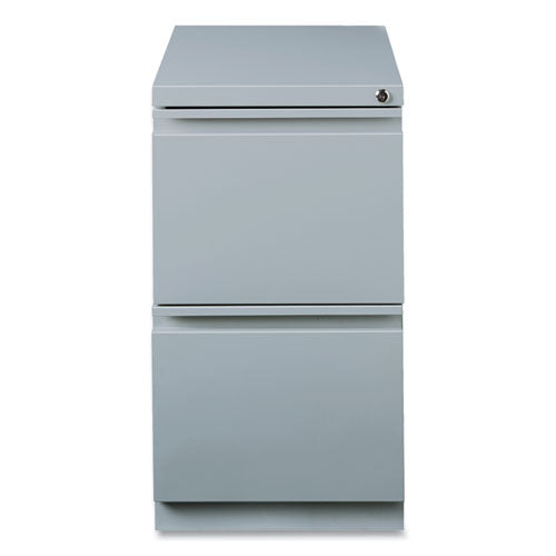 Full-width Pull 20 Deep Mobile Pedestal File, 2-drawer: File/file, Letter, Platinum, 15 X 19.88 X 27.75