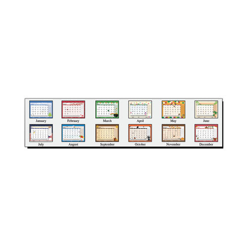 Recycled Desk Pad Calendar, Illustrated Seasons Artwork, 18.5 X 13, Black Binding/corners,12-month (jan To Dec): 2026