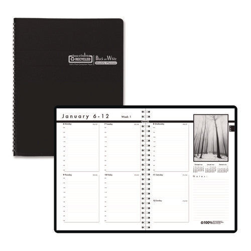 Black-on-white Photo Weekly Appointment Book, Landscape Photography, 11 X 8.5, Black Cover, 12-month (jan To Dec): 2026