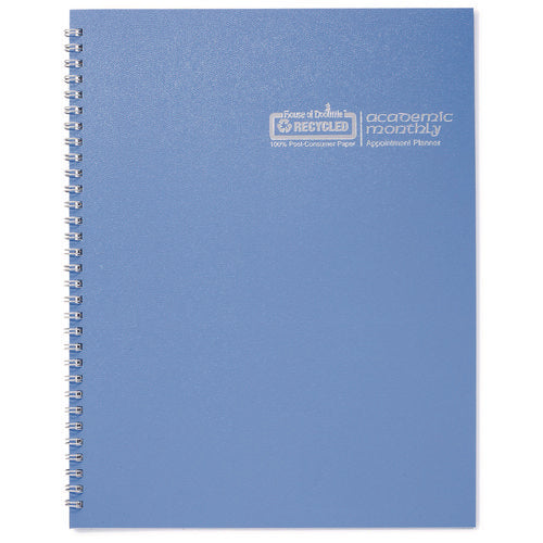 Recycled Academic Year Illustrated Monthly Planner, 10 X 7, Light Blue Cover, 12-month (july To June): 2025 To 2026