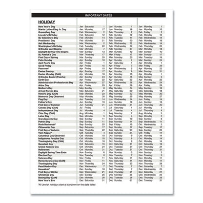 Academic Year Recycled Professional Weekly Planner, 11 X 8.5, Black Wirebound Soft Cover, 12-month (aug To July): 2025-2026