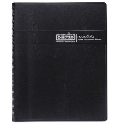 24-month Recycled Ruled Monthly Planner, 11 X 8.5, Black Cover, 24-month: Jan 2026 To Dec 2027