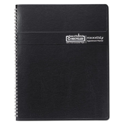 14-month Recycled Ruled Monthly Planner, 11 X 8.5, Black Cover, 14-month: Dec 2025 To Jan 2027