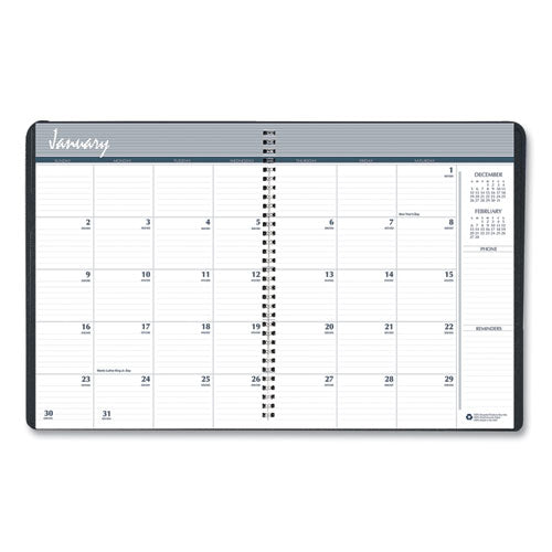 14-month Recycled Ruled Monthly Planner, 11 X 8.5, Blue Cover, 14-month: Dec 2025 To Jan 2027