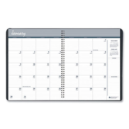 14-month Recycled Ruled Monthly Planner, 11 X 8.5, Blue Cover, 14-month: Dec 2025 To Jan 2027