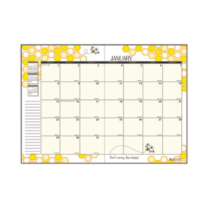 Recycled Honeycomb Monthly Planner, Honeycomb Artwork, 11 X 7, Black/gold Cover, 12-month (jan To Dec): 2026