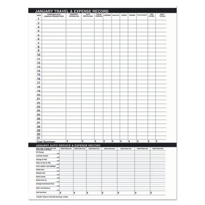 Recycled Two Year Monthly Planner With Expense Logs, 8.75 X 6.88, Black Cover, 24-month: Jan 2026 To Dec 2027