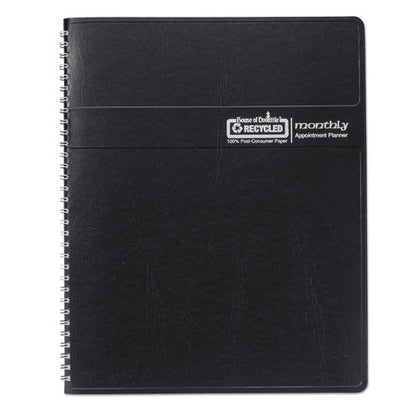 14-month Recycled Ruled Monthly Planner, 8.75 X 6.78, Black Cover, 14-month: Dec 2025 To Jan 2027
