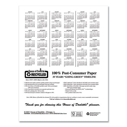 Recycled Professional Weekly Planner, 15-minute Appts, 11 X 8.5, Black Wirebound Soft Cover, 12-month (jan To Dec): 2026