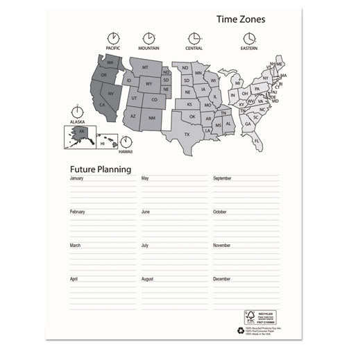 Recycled Professional Weekly Planner, 15-minute Appts, 11 X 8.5, Black Wirebound Soft Cover, 12-month (jan To Dec): 2026