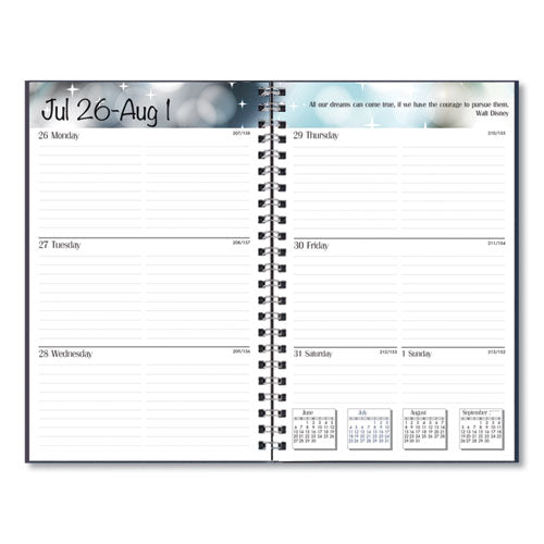 Recycled Academic Weekly/monthly Appointment Planner, 8 X 5, Black Cover, 13-month: Aug 2025 To Aug 2026