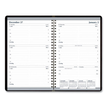 Recycled Weekly Appointment Book, 8 X 5, Black Cover, 12-month (jan To Dec): 2026