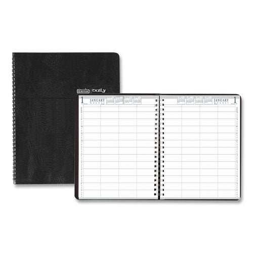 Eight-person Group Practice Daily Appointment Book, 11 X 8.5, Black Cover, 12-month (jan To Dec): 2026