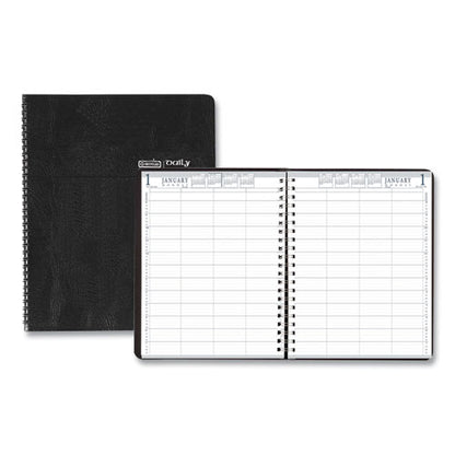Eight-person Group Practice Daily Appointment Book, 11 X 8.5, Black Cover, 12-month (jan To Dec): 2026