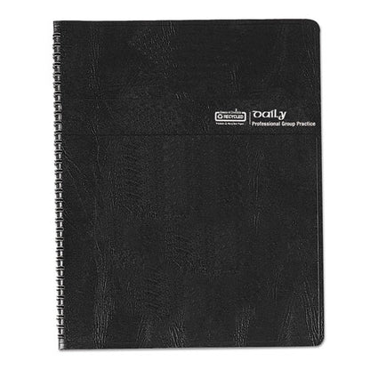 Eight-person Group Practice Daily Appointment Book, 11 X 8.5, Black Cover, 12-month (jan To Dec): 2026