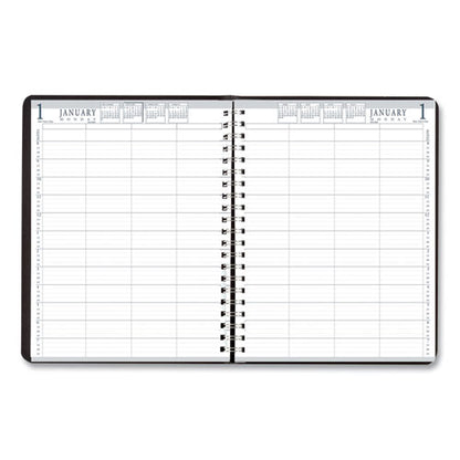 Eight-person Group Practice Daily Appointment Book, 11 X 8.5, Black Cover, 12-month (jan To Dec): 2026