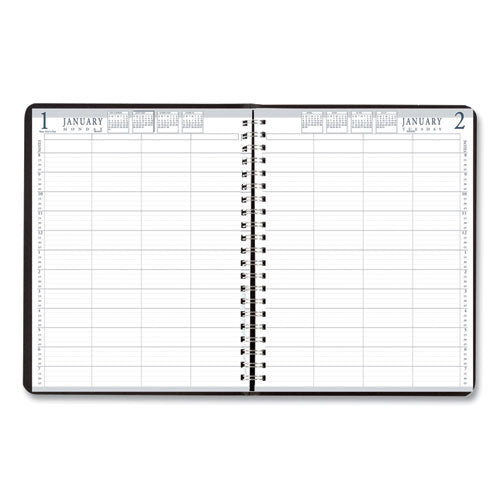 Four-person Group Practice Daily Appointment Book, 11 X 8.5, Black Cover, 12-month (jan To Dec): 2026