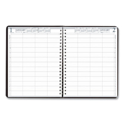 Four-person Group Practice Daily Appointment Book, 11 X 8.5, Black Cover, 12-month (jan To Dec): 2026
