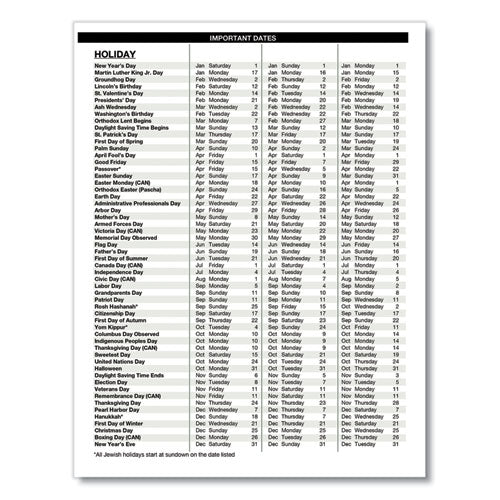 Four-person Group Practice Daily Appointment Book, 11 X 8.5, Black Cover, 12-month (jan To Dec): 2026