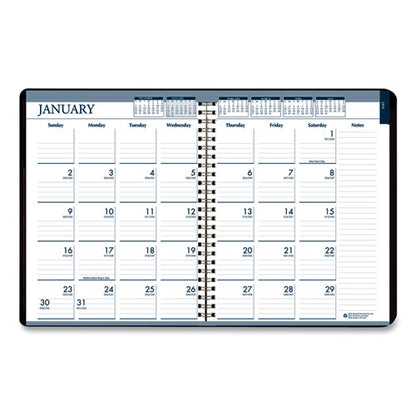 Recycled Wirebound Weekly/monthly Planner, 11 X 8.5, Black Cover, 12-month (jan To Dec): 2026