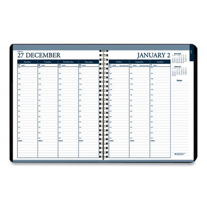 Recycled Wirebound Weekly/monthly Planner, 11 X 8.5, Black Cover, 12-month (jan To Dec): 2026