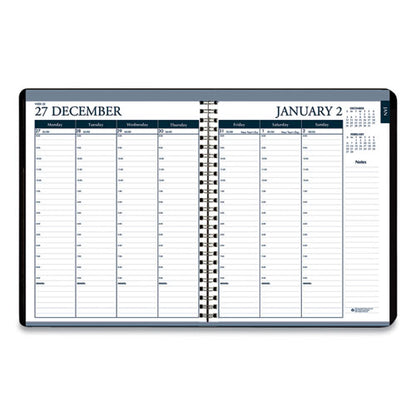 Recycled Monthly Weekly 7 Day Planner, 8.75 X 6.88, Black Cover, 12-month (jan To Dec): 2026