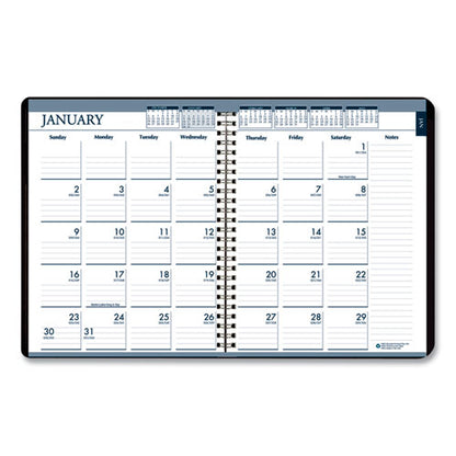 Recycled Monthly Weekly 7 Day Planner, 8.75 X 6.88, Black Cover, 12-month (jan To Dec): 2026