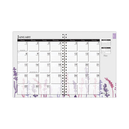 Recycled Wildflower Weekly/monthly Planner, Wildflower Artwork, 11 X 8.5, Gray/white/purple Cover, 12-month (jan-dec): 2026