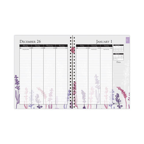 Recycled Wildflower Weekly/monthly Planner, Wildflower Artwork, 11 X 8.5, Gray/white/purple Cover, 12-month (jan-dec): 2026