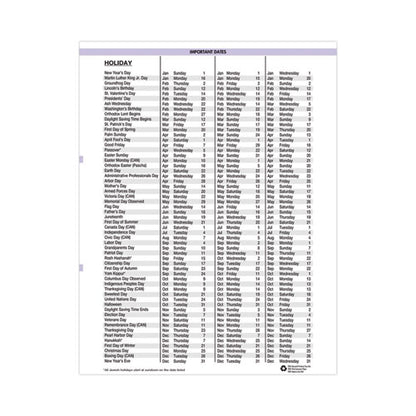 Recycled Wildflower Weekly/monthly Planner, Wildflower Artwork, 11 X 8.5, Gray/white/purple Cover, 12-month (jan-dec): 2026
