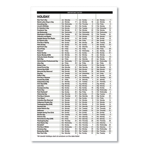 Memo Size Daily Appointment Book With 15-minute Schedule, 8 X 5, Black Cover, 12-month (jan To Dec): 2026