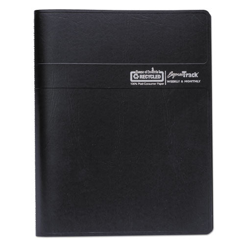 Express Track Recycled Weekly Appointment Book/monthly Planner, 11 X 8.5, Black Cover, 13-month: Jan 2026 To Jan 2027
