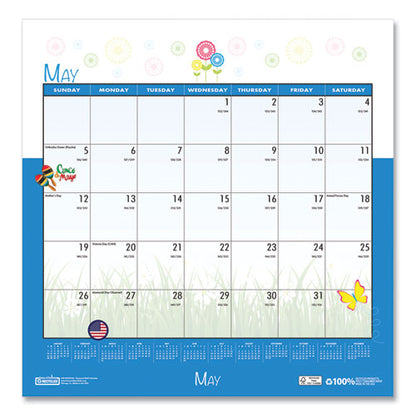 Recycled Seasonal Wall Calendar, Illustrated Seasons Artwork, 12 X 12, 12-month (jan To Dec): 2026