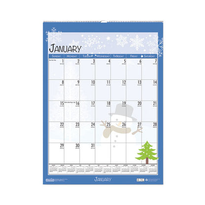 Recycled Seasonal Wall Calendar, Illustrated Seasons Artwork, 12 X 16.5, 12-month (jan To Dec): 2026