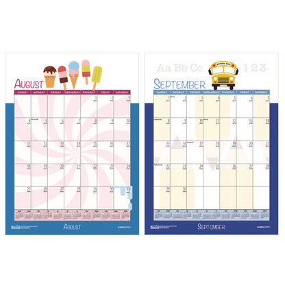 Academic Year Recycled Seasonal Wall Calendar, Illustrated Seasons Artwork, 12 X 16.5, 12-month (july To June): 2025 To 2026