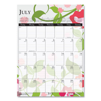 Recycled Wild Flower Wall Calendar, Wild Flowers Artwork, 12 X 16.5, White/multicolor Sheets, 12-month (jan To Dec): 2026