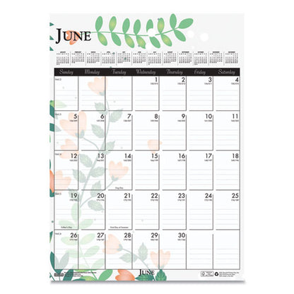 Recycled Wild Flower Wall Calendar, Wild Flowers Artwork, 12 X 16.5, White/multicolor Sheets, 12-month (jan To Dec): 2026