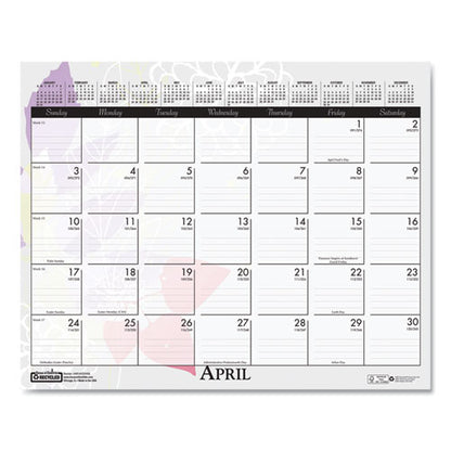 Recycled Wild Flower Wall Calendar, Wild Flowers Artwork, 15 X 12, White/multicolor Sheets, 12-month (jan To Dec): 2026