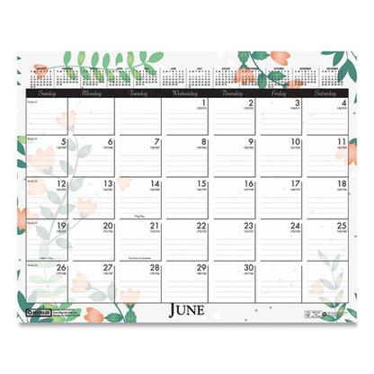 Recycled Wild Flower Wall Calendar, Wild Flowers Artwork, 15 X 12, White/multicolor Sheets, 12-month (jan To Dec): 2026