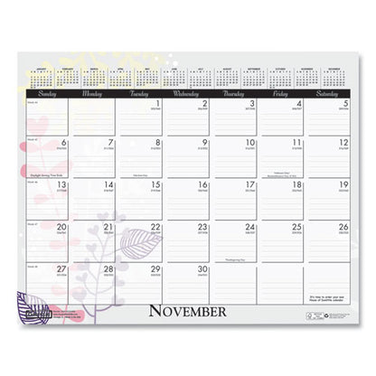 Recycled Wild Flower Wall Calendar, Wild Flowers Artwork, 15 X 12, White/multicolor Sheets, 12-month (jan To Dec): 2026