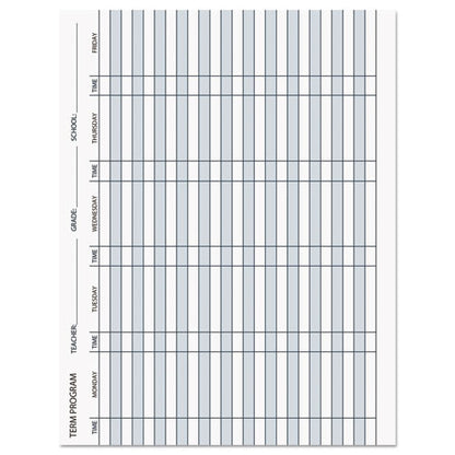 Recycled Teacher's Planner, Weekly, 7 Classes, Blue Cover, 11 X 8.5 Sheets, 45-week Span