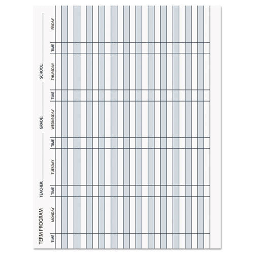 Recycled Teacher's Planner, Weekly, 7 Classes, Blue Cover, 11 X 8.5 Sheets, 45-week Span