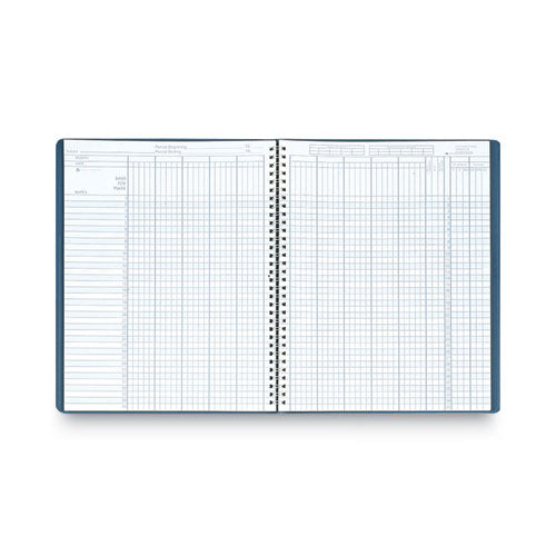 Recycled Class Record Book, 8 Classes, 35 Students, 9 To 10 Week Terms, 40-week Span, Blue Cover, 11 X 8.5 Sheets