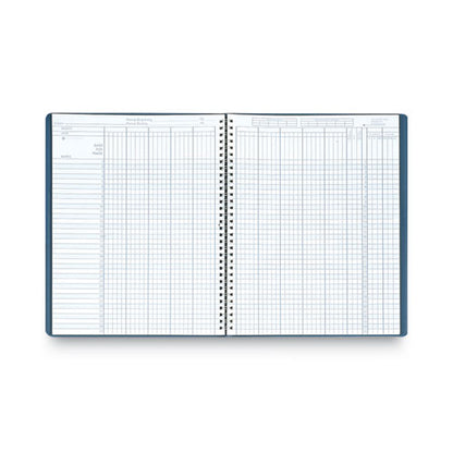Recycled Class Record Book, 8 Classes, 35 Students, 9 To 10 Week Terms, 40-week Span, Blue Cover, 11 X 8.5 Sheets