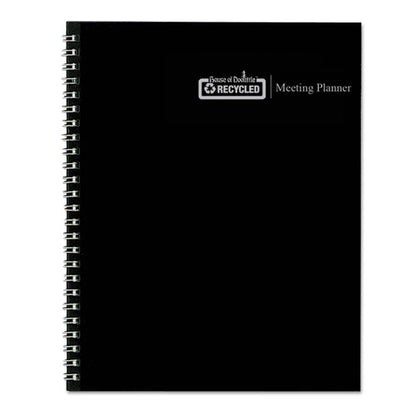 Recycled Meeting Note Planner, 11 X 8.5, Black Cover, 12-month (jan To Dec): 2026